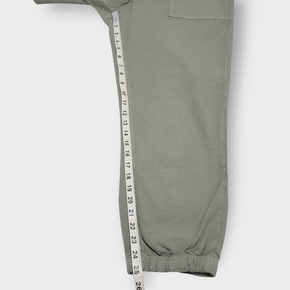 Frank & Eileen Jameson Utility Jogger Sage Green Cotton Flax Stretch Sz 10 - Picture 10 of 11